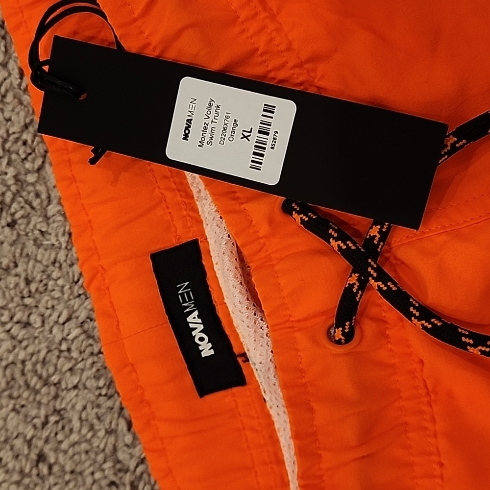 Fashion Nova Men - Montez Volley Swim Trunk - XL - new with tags - orange - Picture 9 of 12